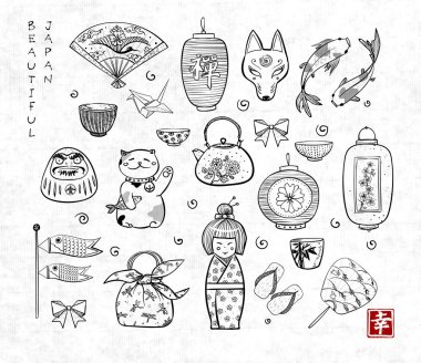 Doodle kroki öğeleri Japonya