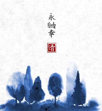 Japon tarzı siste ağaçlarda