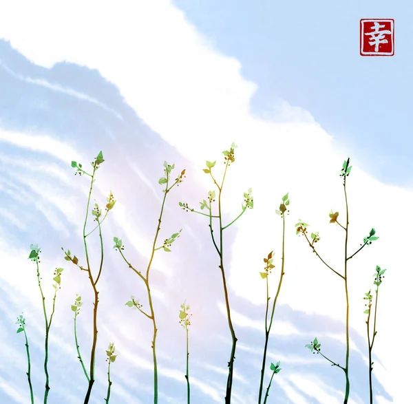 ağaçlar çizilmiş illüstrasyon