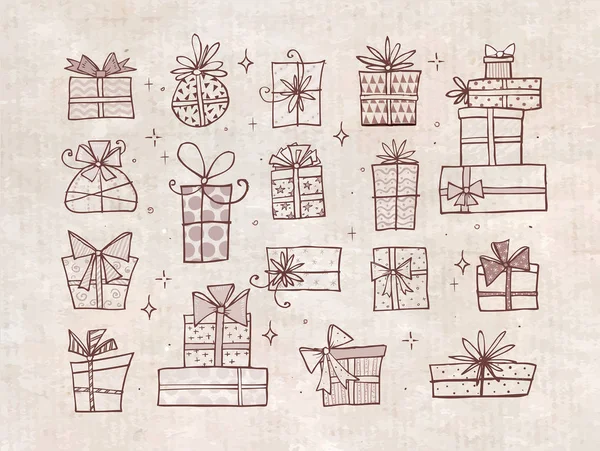 Рождественские коробки — стоковый вектор