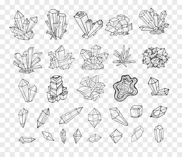Crystals vector illustration — Stock Vector