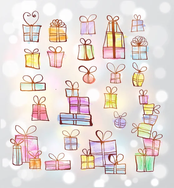 Christmas gift boxes — Stock Vector