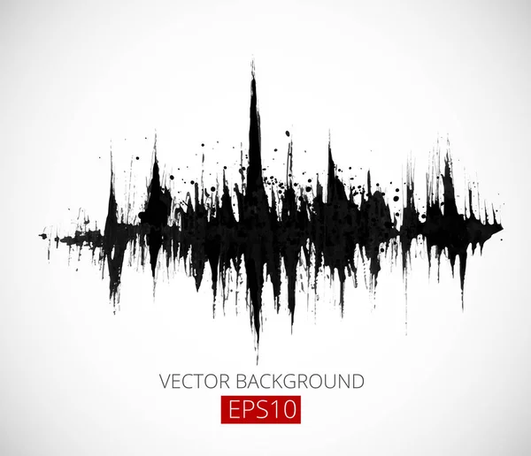 Fundo Grunge Abstrato Com Modulação Amplitude Analisador Espectro Equalizador Música — Vetor de Stock