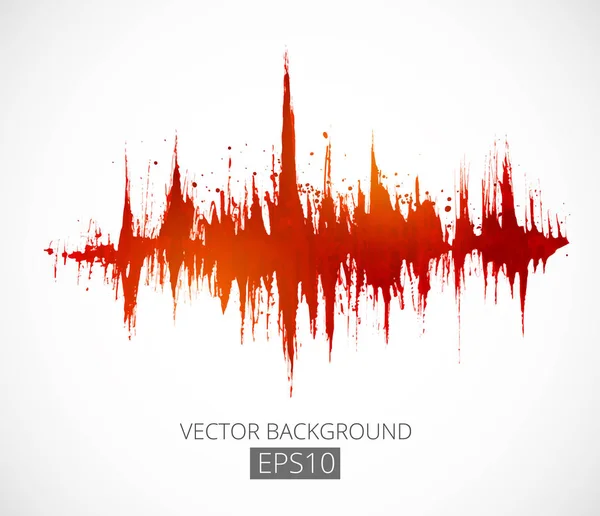 Fond Grunge Abstrait Avec Modulation Amplitude Analyseur Spectre Égaliseur Musique — Image vectorielle