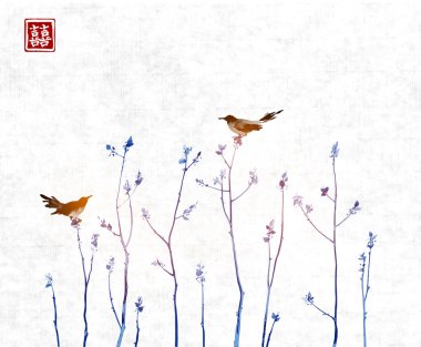 ağaçlar desen vektör çizim seti 