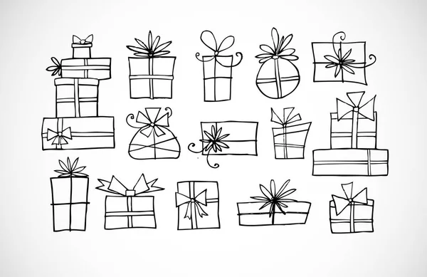 Boîtes Cadeaux Illustration Vectorielle Motif Sans Couture — Image vectorielle