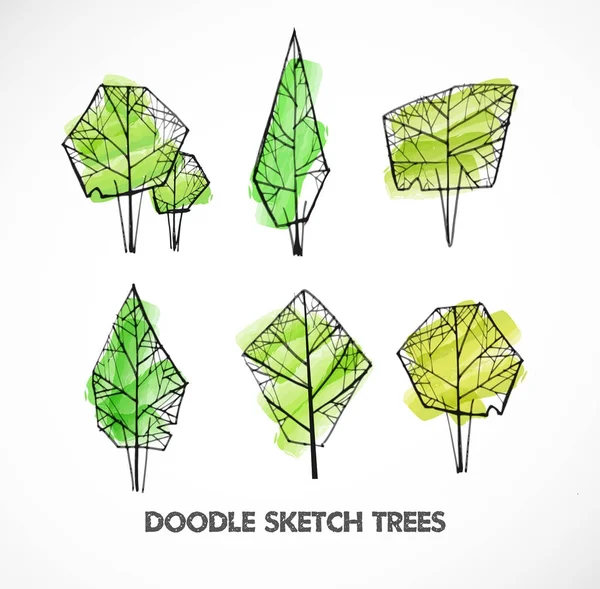 木パターン ベクトル図のセット — ストックベクタ