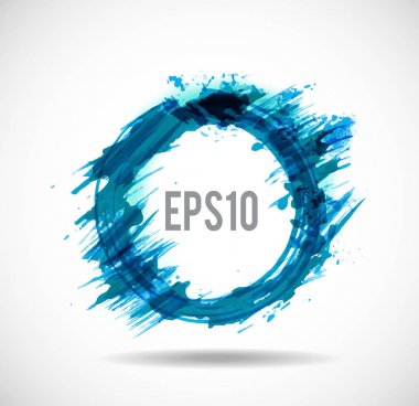 Beyaz arka plan üzerinde metin için yer olan Grunge daire. Vektör çizim