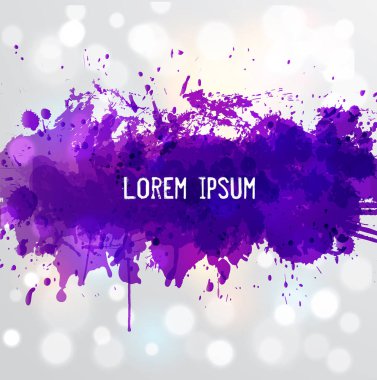 Soyut ultraviyole mor grunge splash beyaz arka plan üzerinde. 2018 yılın renk