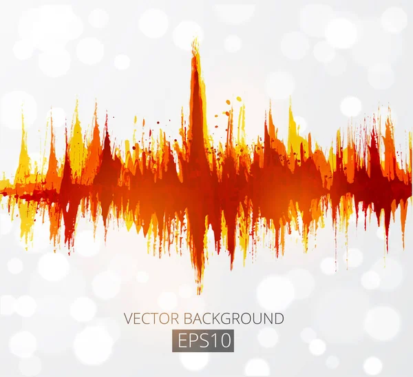 Fundo Grunge Abstrato Com Modulação Amplitude Analisador Espectro Equalizador Música — Vetor de Stock