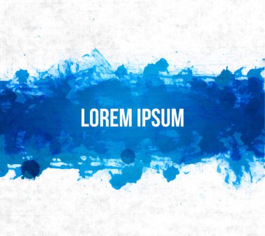 Mavi grunge splash beyaz arka planda, vektör çizim.