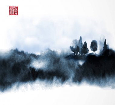 Japon tarzı siste ağaçlarda