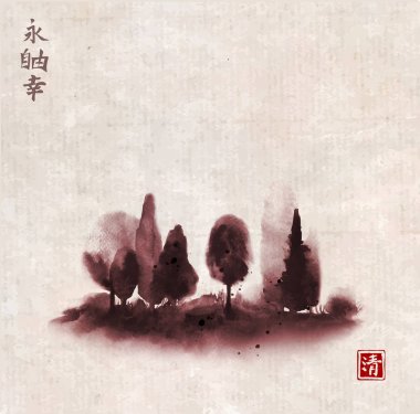 Japon tarzı siste ağaçlarda