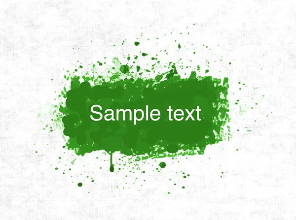 Big Bright Green Grunge Splash White Background — Stock Vector