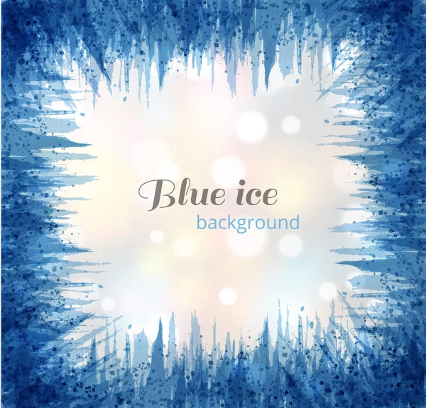 Blue ice frame — Stock Vector