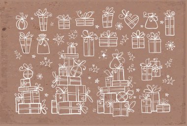 Hediye kutuları desenli kusursuz arkaplan