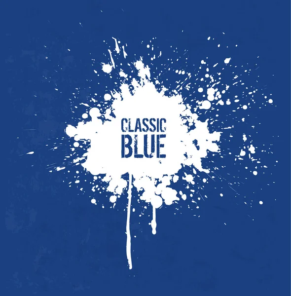 Peinture Bleue Abstraite Sur Fond Blanc Bleu Classique Couleur Année — Image vectorielle