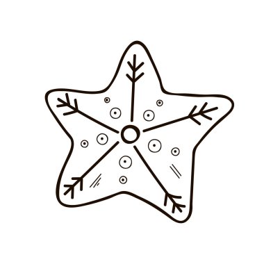 Kurabiyelerin vektör çizimi. Beyaz arka planda izole bir çizim. Resim web siteleri, web tasarımı, kartpostallar, merdivenler, duvar kağıtları, baskılar, kumaş, dükkan pencereleri, kafeler için kullanılabilir.