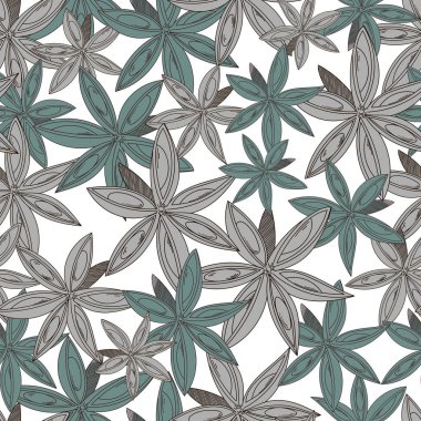 Vector seamless pattern.Seamless pattern with star anise.Cardamom on a white background.A good idea for a menu of templates, recipes, greetings cards, textiles,kitchens, cafes, websites, wallpapers.