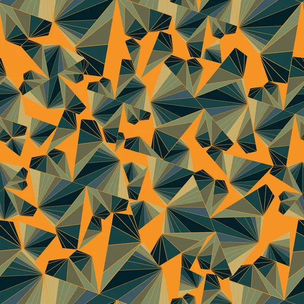 Naadloos Patroon Van Geometrische Vormen Geometrische Vormen Gele Achtergrond Textuur — Stockvector