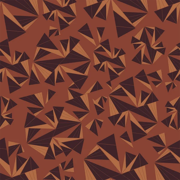 Naadloos Patroon Van Geometrische Vormen Geometrische Patroon Bruin Textuur Voor — Stockvector