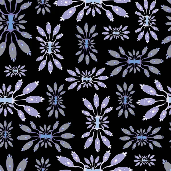Απρόσκοπτη Διάνυσμα Μοτίβο Λουλούδια Φαντασίας Φυσική Ταπετσαρία Floral Διακόσμηση Εικονογράφηση — Διανυσματικό Αρχείο