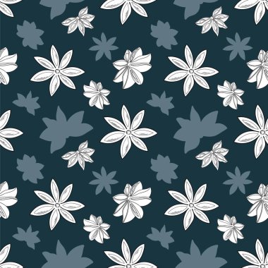 Vektör kusursuz desen. Yıldız anasonlu kusursuz desen. Şablonlar, tarifler, tebrik kartları, tekstil, mutfaklar, kafeler, web siteleri, duvar kağıtları, tekstil, tasarım ve baskı için iyi bir fikir.