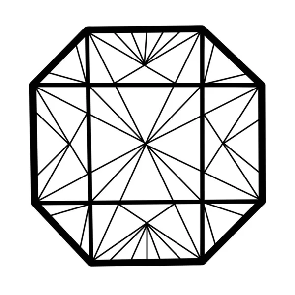 Геометрический Векторный Элемент Белом Фоне Элемент Созданный Линий Используется Плаката — стоковый вектор