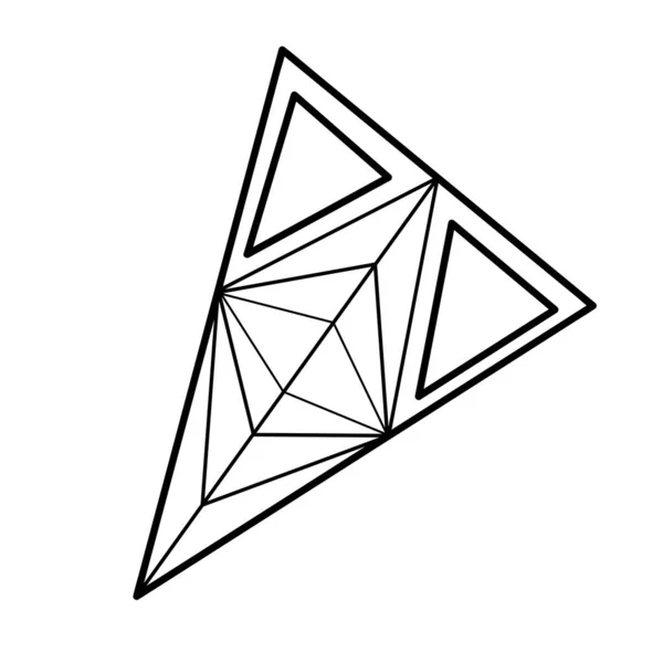 Geometrische Vector Element Een Witte Achtergrond Element Gecreëerd Uit Lijnen — Stockvector