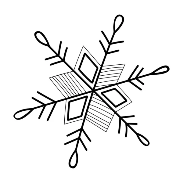 Snowflakes Silhouettes Snowflakes Isolated Background Vector Snowflake Icon White Background — Stock Vector