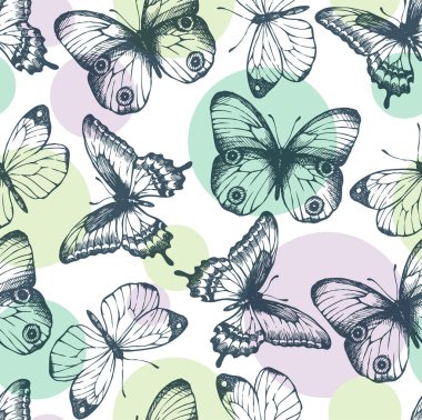 Grafik kelebekler ile Seamless Modeli