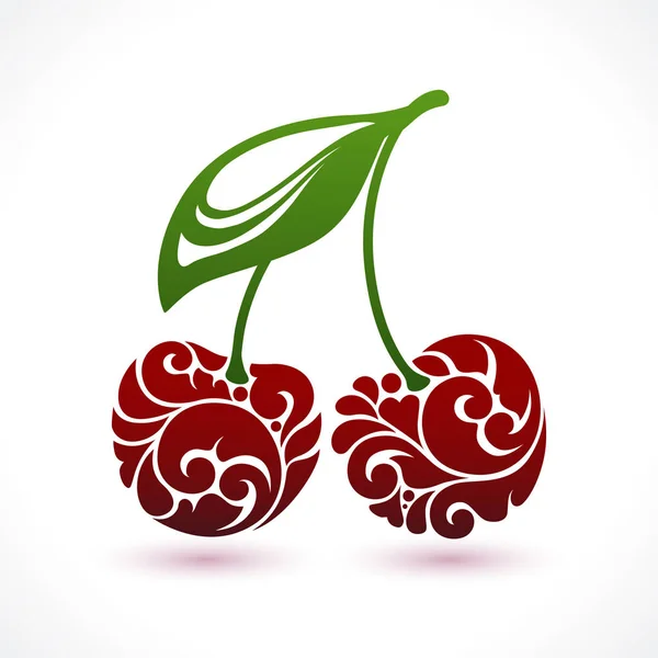 Simbol cherry ilustrasi vektor - Stok Vektor
