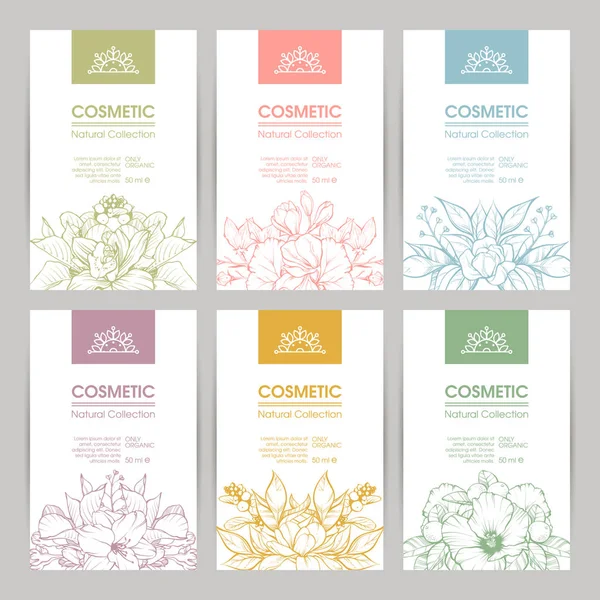 Vector set of templates packaging cosmetic — Stock Vector