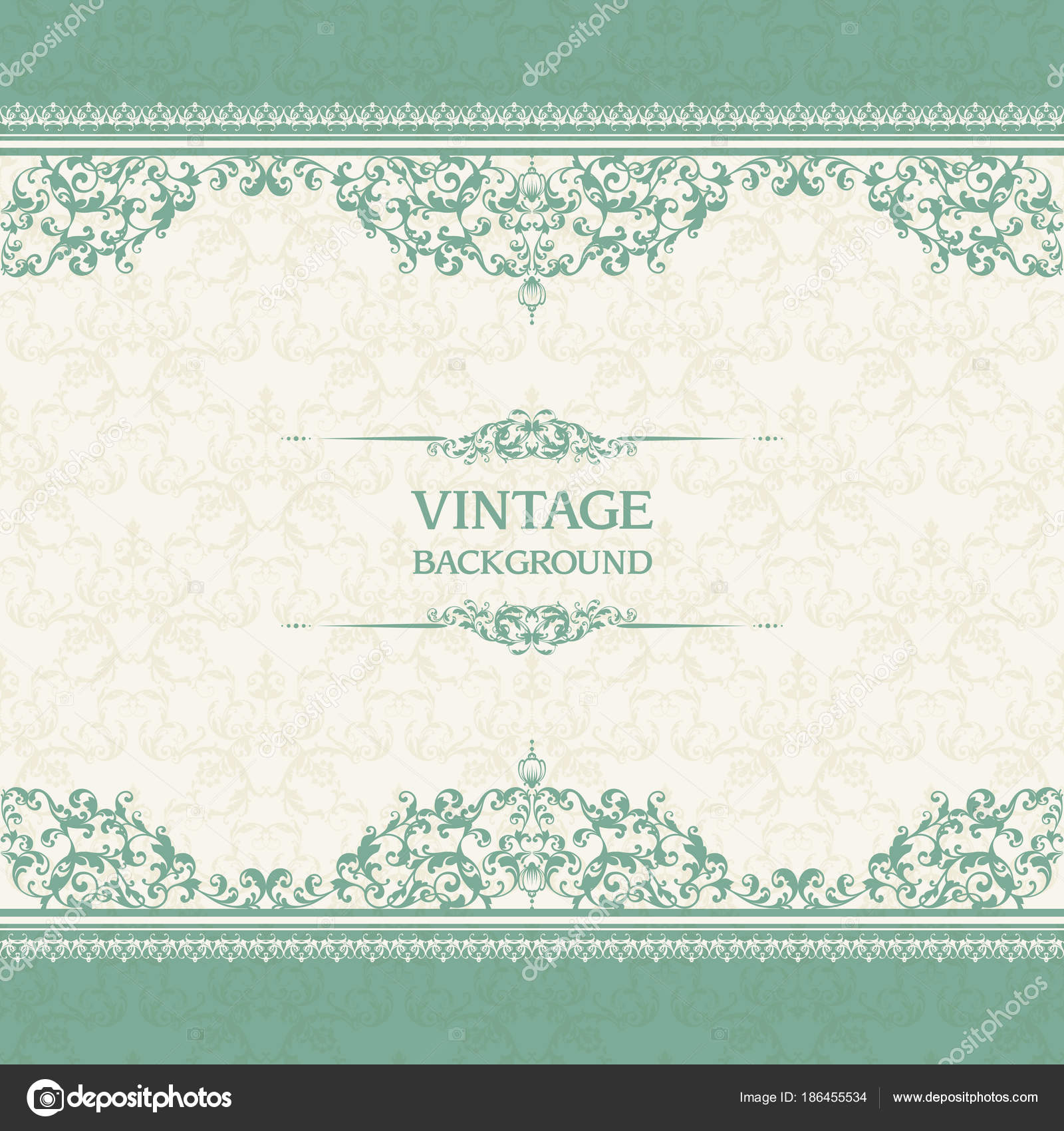 vintage template with pattern and ornate borders ornamental lace