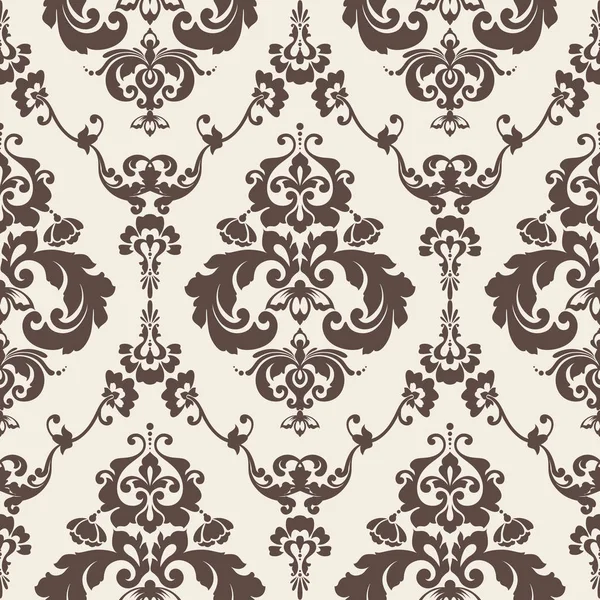 Patrón de damasco sin costuras. Fondo ornamental con patrón . — Archivo Imágenes Vectoriales