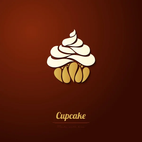 Logotipo do ícone de cupcake vetorial ilustração de cupcake abstrato — Vetor de Stock