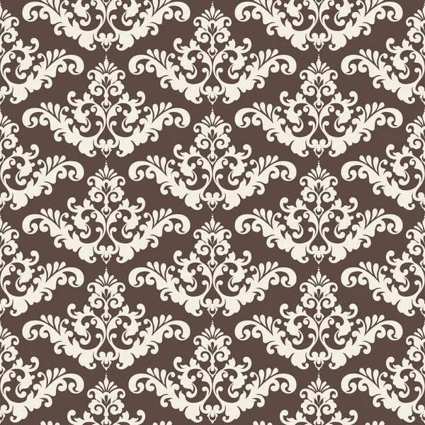Naadloos damast patroon. Decoratieve achtergrond met patroon. — Stockvector