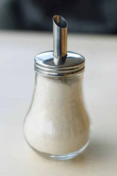 Tigela de açúcar com açúcar — Fotografia de Stock