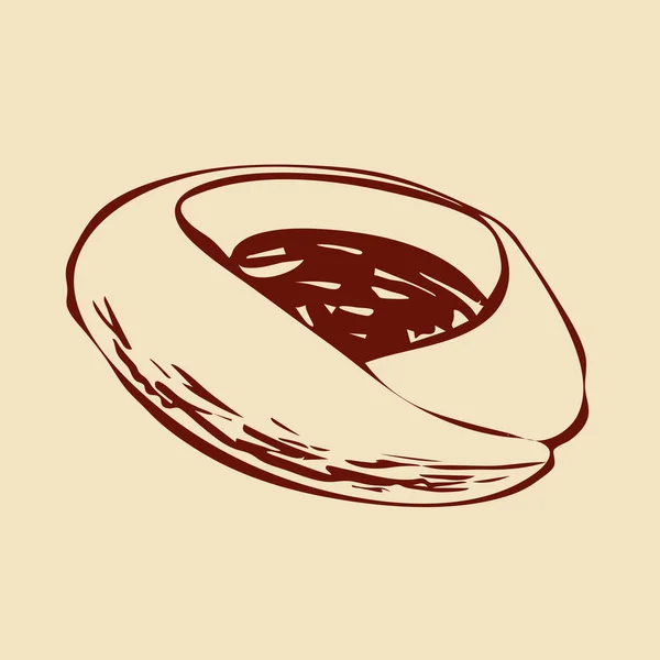 Gebackene Semmeln. das Produkt der Bäckerei. Skizze. Vektorillustration. — Stockvektor