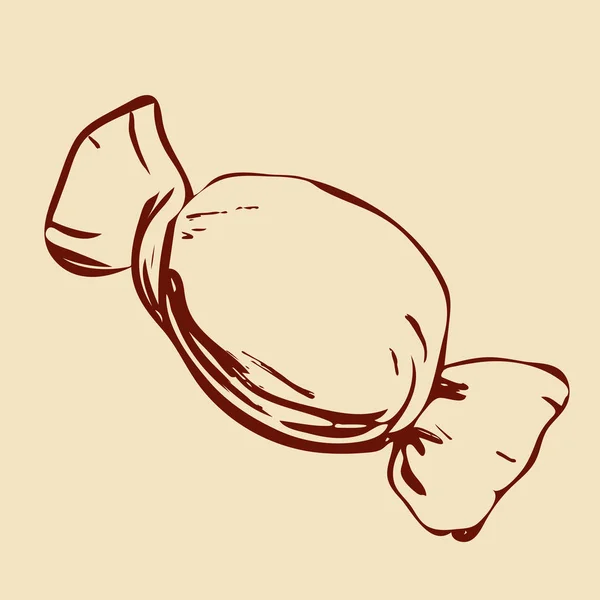 Baked bun. The product of the bakery. Sketch. Vector illustration. — 스톡 벡터