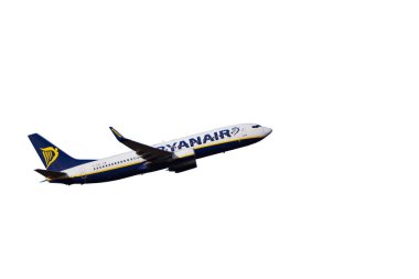 Krakow, Polonya 20.12.2019: Ryanair Boeing 737-800 Ei-Enx uçağının kuyruk numarasını çıkarmaktadır. Sivil havacılık, uçak kalkışı, tecrit, tecrit.