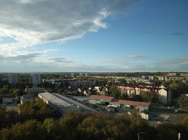 Krakov Polsko 2019 Pohled Evropské Město Vysokého Bodu Jasně Odlišná — Stock fotografie