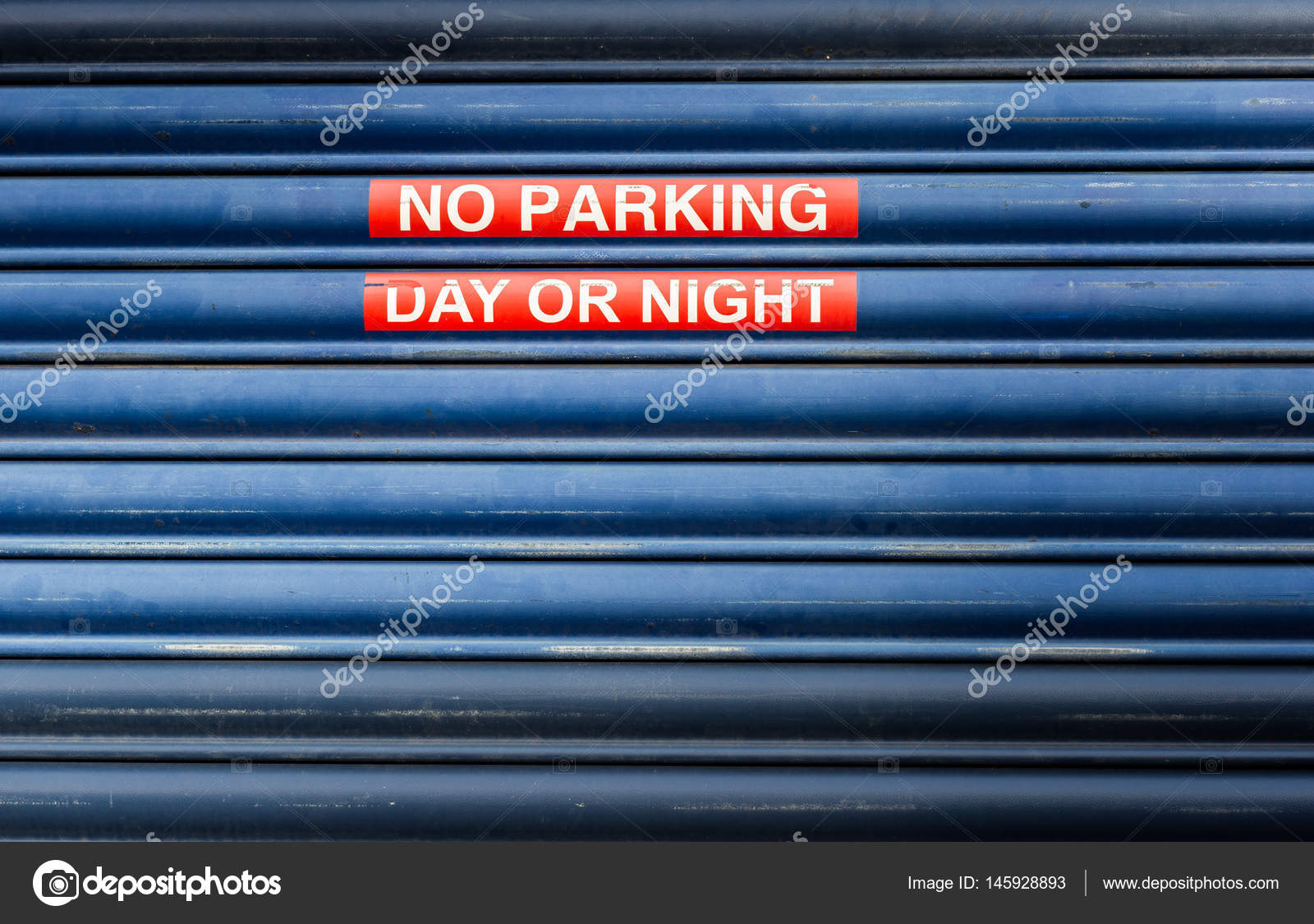No Parking Sign Garage Door Stock Photo Gabriel11 145928893 No Parking Sign Day Or Night In Front Of Shuttered Garage Door Photo By Gabriel11