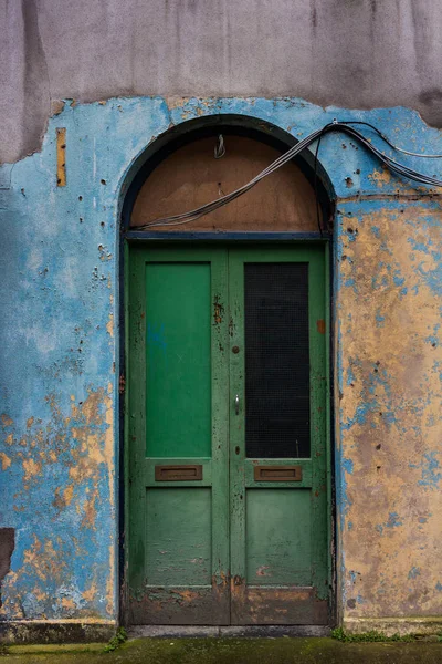 Old Abandoned Building Vintage Doorway Background Texture — Stock Photo, Image