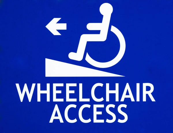 Wheelchair Access Direction Sign — Stock Photo, Image