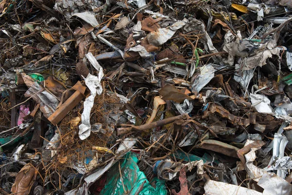 Close Sucata Metal Para Reciclagem Textura Fundo — Fotografia de Stock