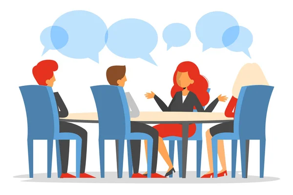 Business meeting in conference room vector isolated