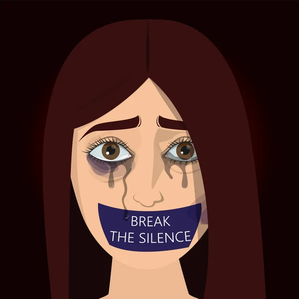 Aile içi şiddet posterini durdurun. Aile içi şiddet ve saldırı