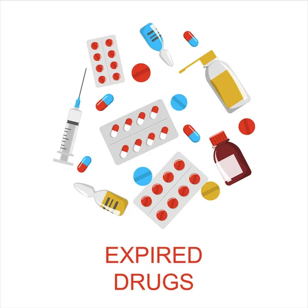 Süresi dolmuş ilaçlar vektörü izole etti. Çöplerinizi ayırın.