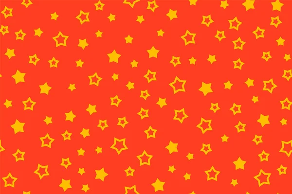 Patrón de estrella vectorial sin fisuras. Decoración abstracta, textura colorida — Vector de stock